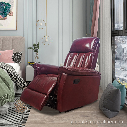 Single Seat Sofa High end Single Leather Reclining Sofa Chair Manufactory
